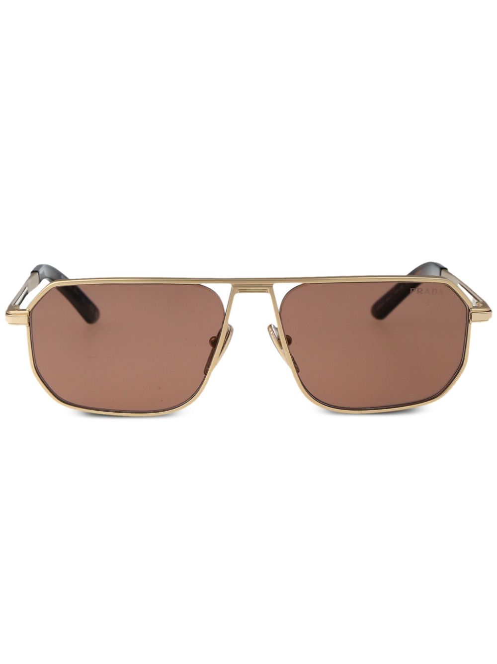 Prada Eyewear OPRA53S rectangle-frame sunglasses - Gold von Prada Eyewear