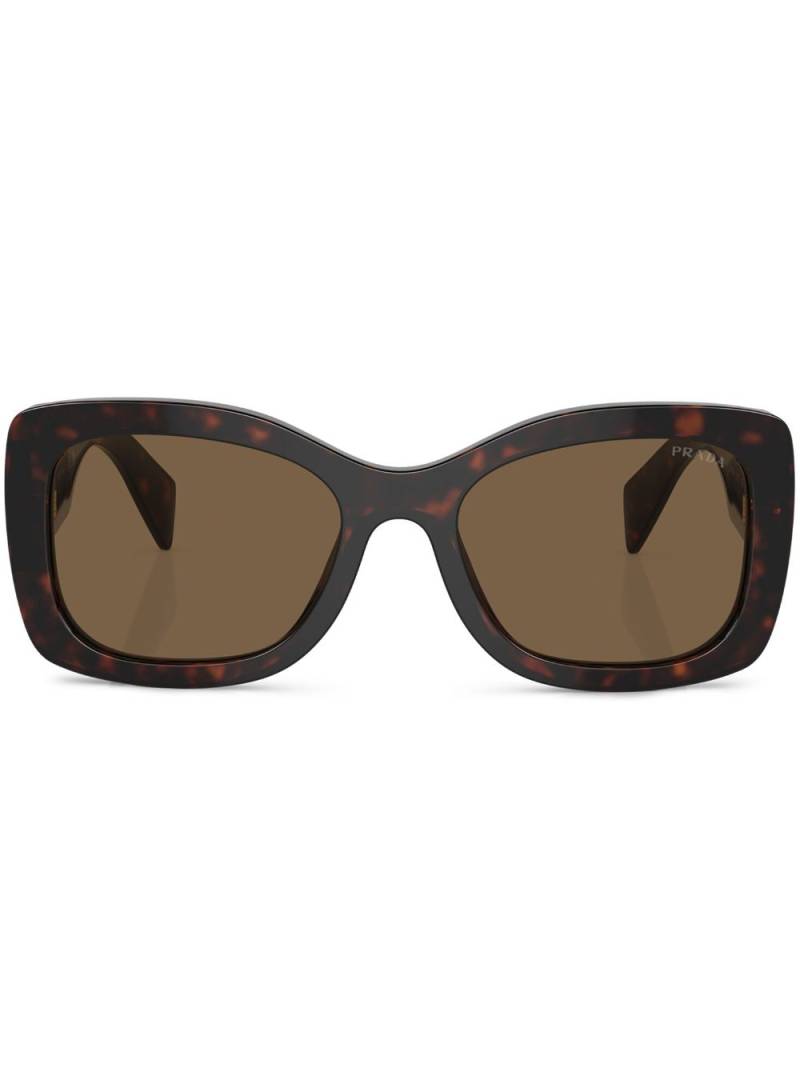 Prada Eyewear Prada PR A08S oversize frame sunglasses - Brown von Prada Eyewear