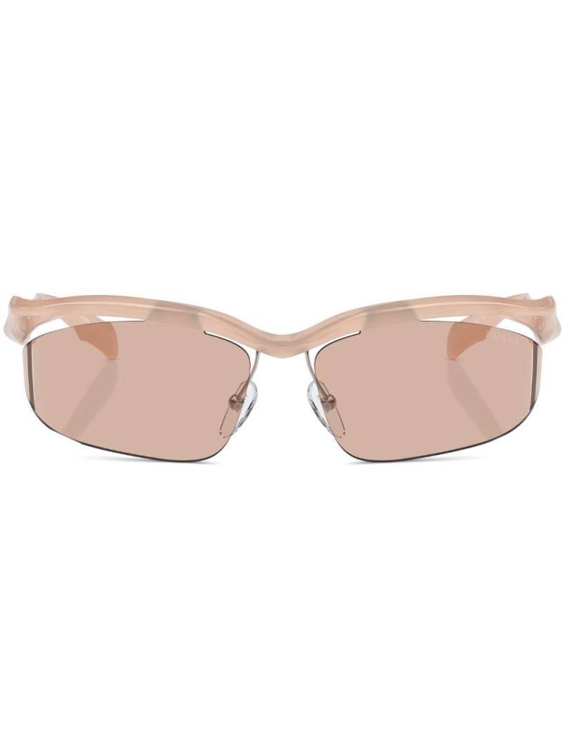 Prada Eyewear Prada PR A25S geometric frame sunglasses - Neutrals von Prada Eyewear