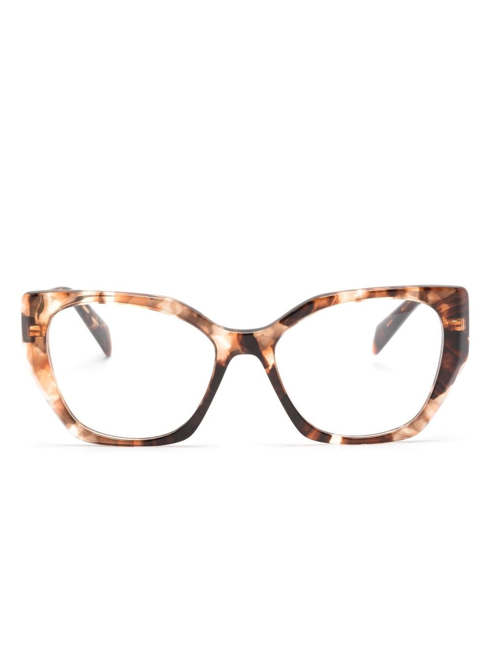 Prada Eyewear Prada Symbole cat-eye frame glasses - Brown von Prada Eyewear
