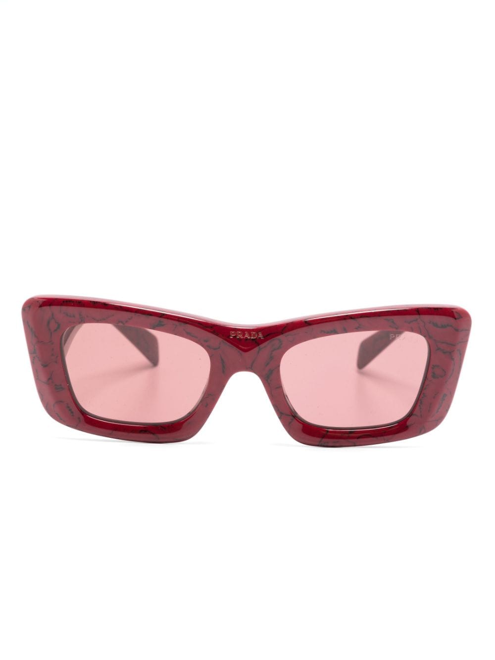 Prada Eyewear Prada Symbole square-frame sunglasses - Red von Prada Eyewear