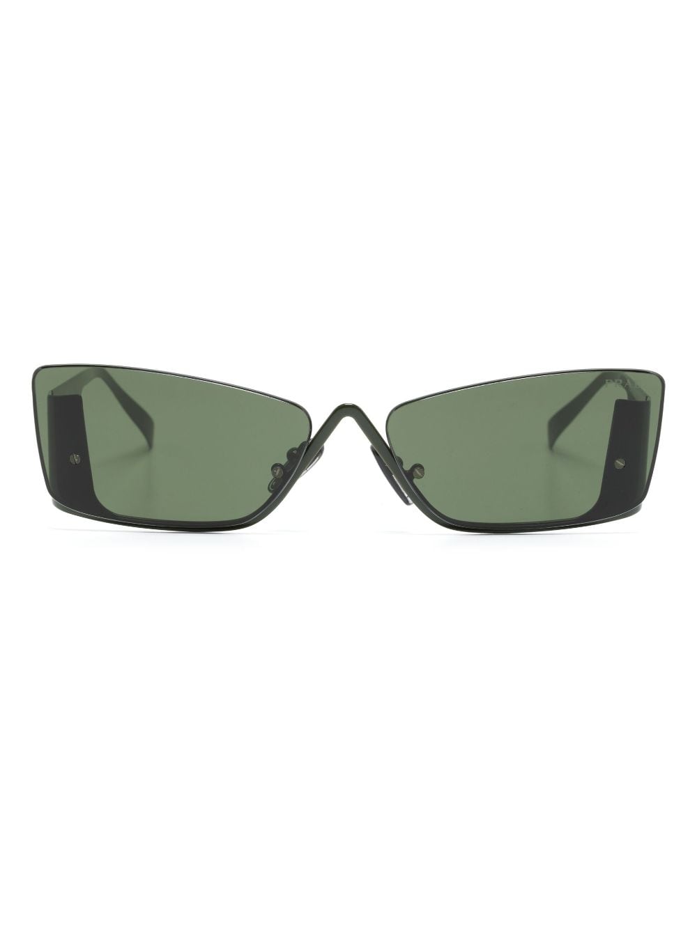 Prada Eyewear Runway rectangle-frame sunglasses - Green von Prada Eyewear