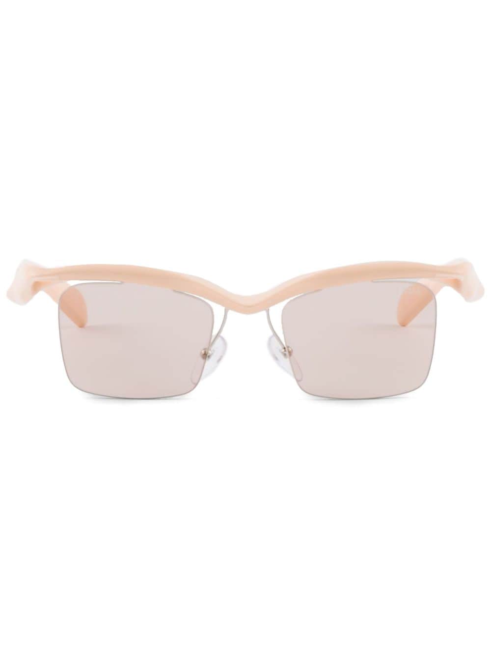 Prada Eyewear Runway geometric-frame sunglasses - Neutrals von Prada Eyewear