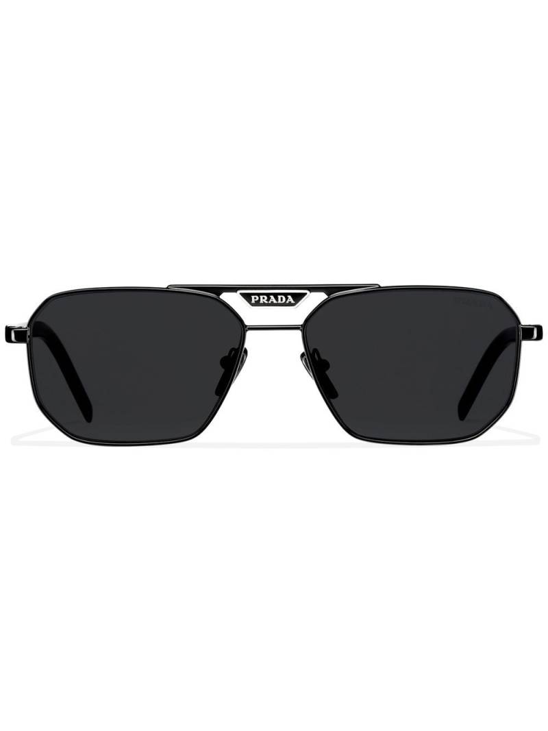 Prada Eyewear Symbole geometric-frame sunglasses - Black von Prada Eyewear