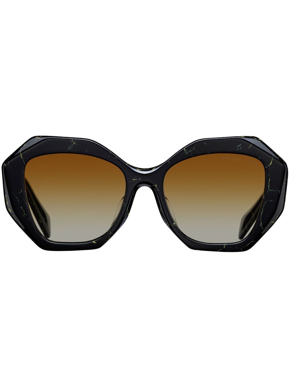 Prada Eyewear Symbole octagonal-frame sunglasses - Brown von Prada Eyewear