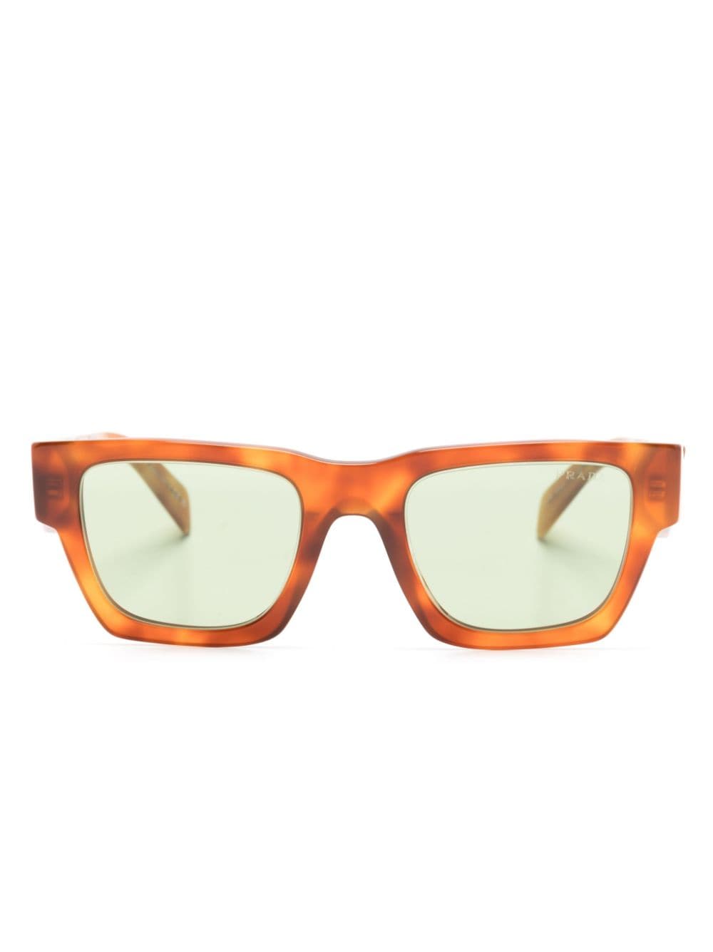 Prada Eyewear Symbole rectangle-frame sunglasses - Brown von Prada Eyewear