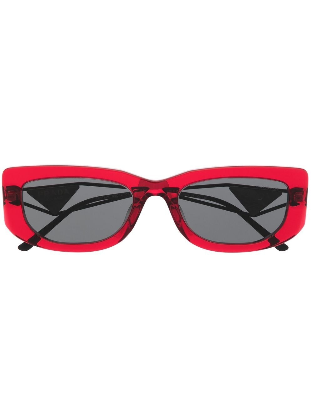Prada Eyewear Symbole rectangle frame sunglasses - Red von Prada Eyewear