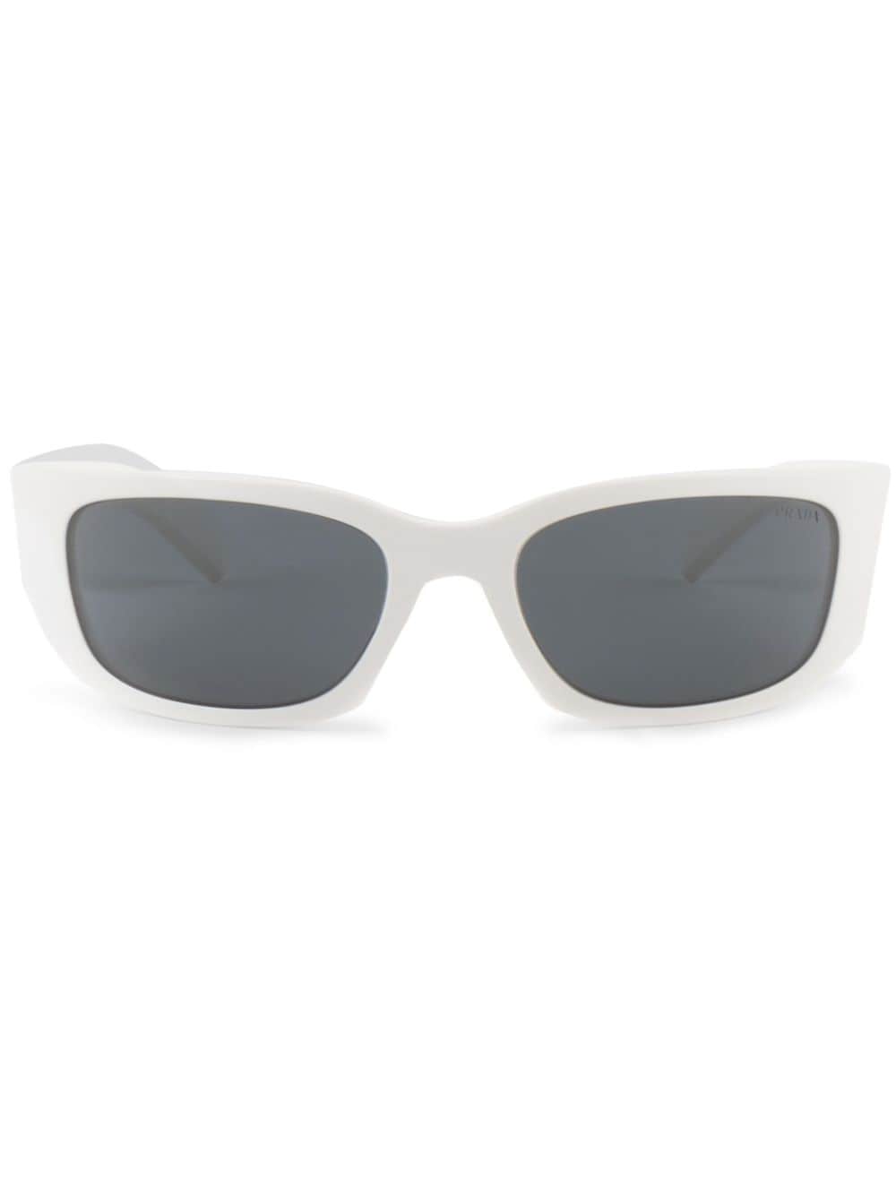 Prada Eyewear Symbole wraparound-frame sunglasses - White von Prada Eyewear