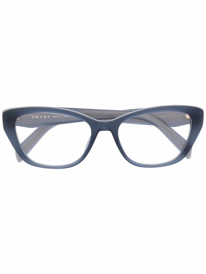 Prada Eyewear cat-eye frame glasses - Blue von Prada Eyewear