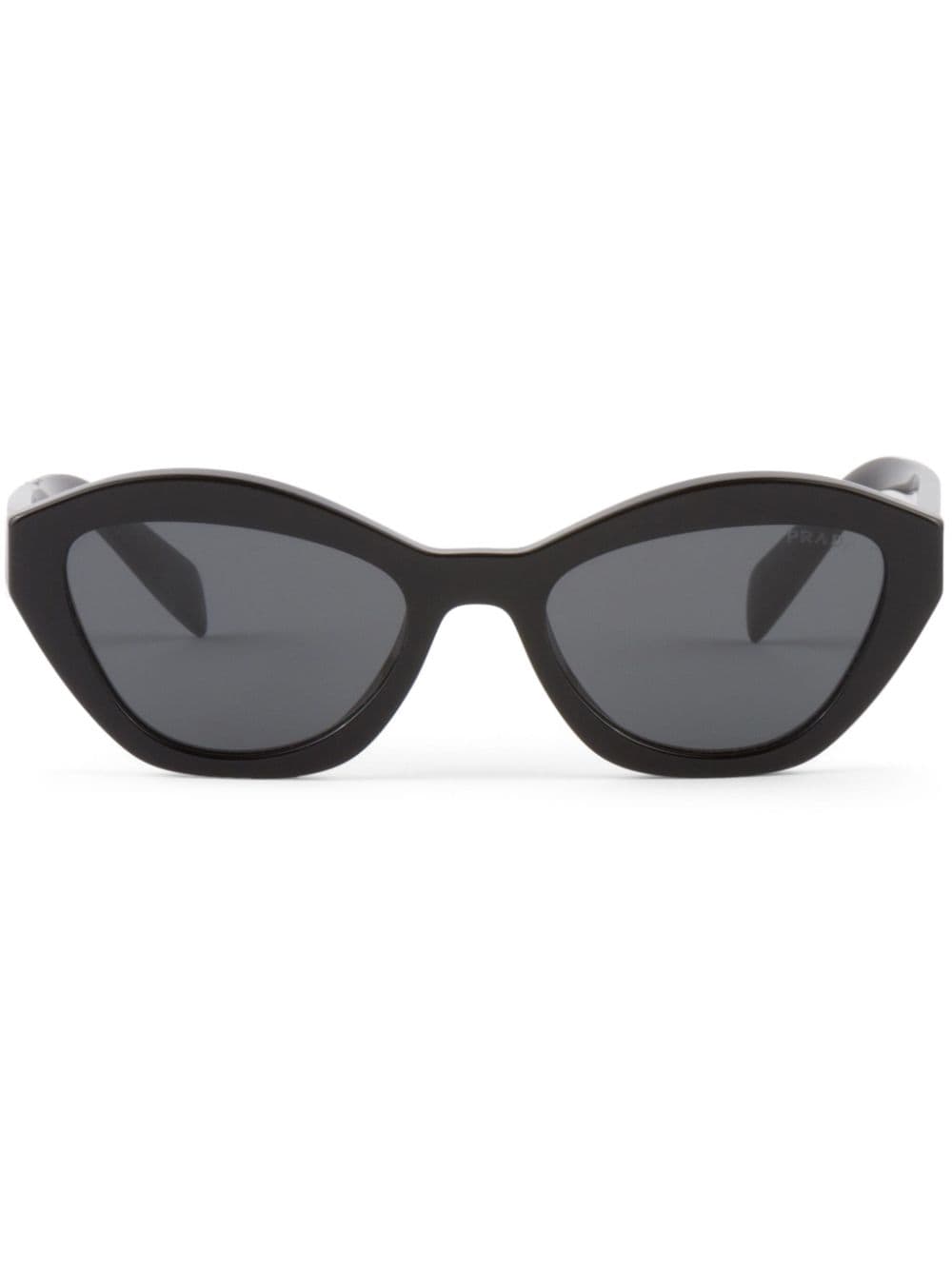 Prada Eyewear curved cat-eye frame sunglasses - Black von Prada Eyewear