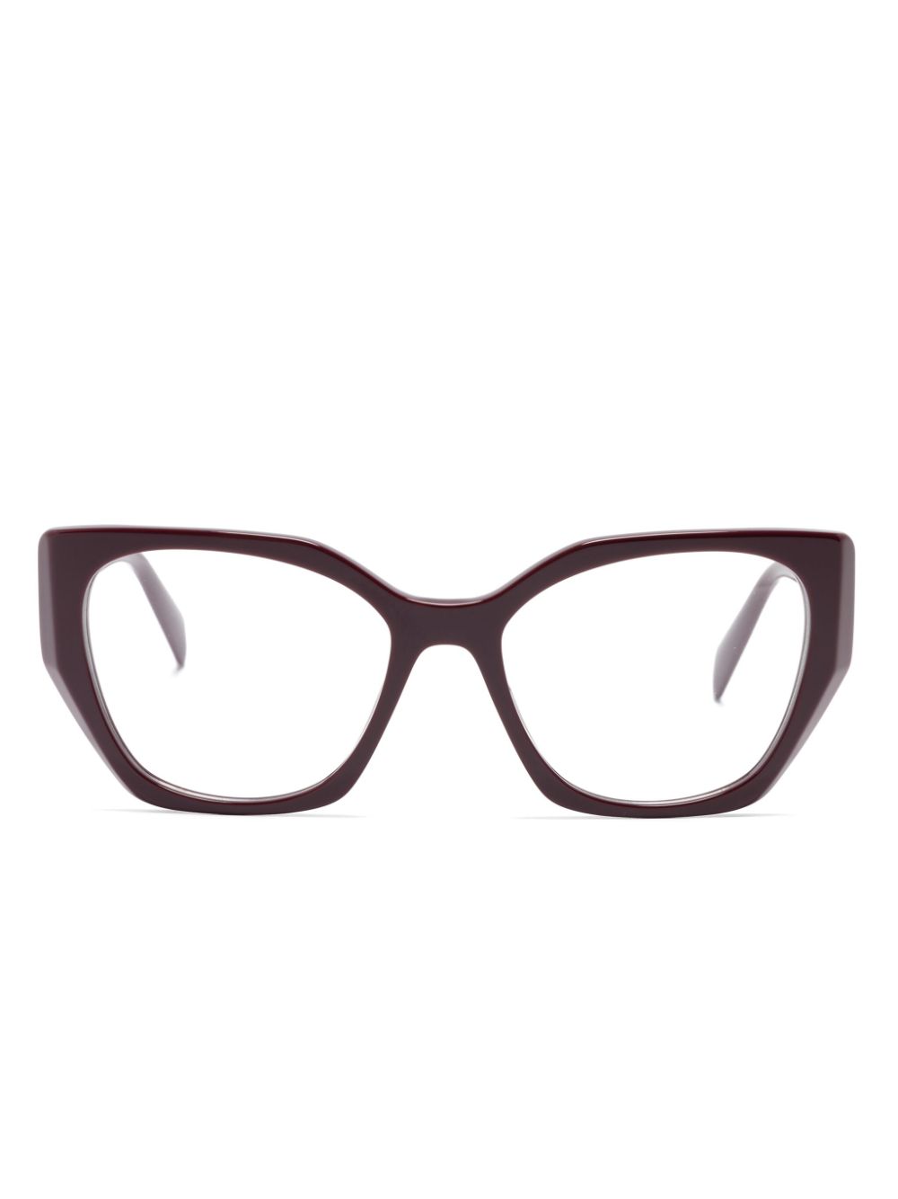 Prada Eyewear geometric-frame glasses - Red von Prada Eyewear