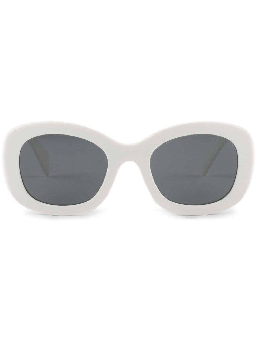 Prada Eyewear logo-embossed oversize-frame sunglasses - White von Prada Eyewear