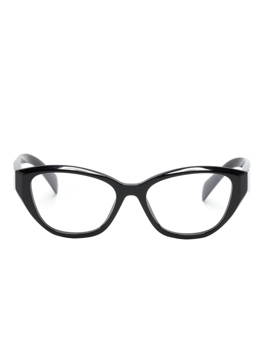 Prada Eyewear logo-engraved cat-eye glasses - Black von Prada Eyewear