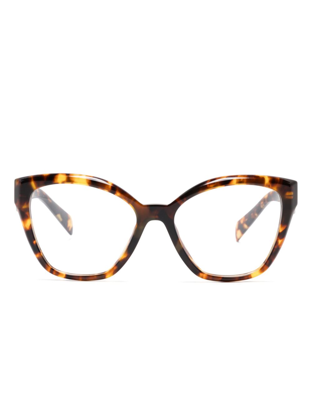 Prada Eyewear logo-engraved glasses - Brown von Prada Eyewear