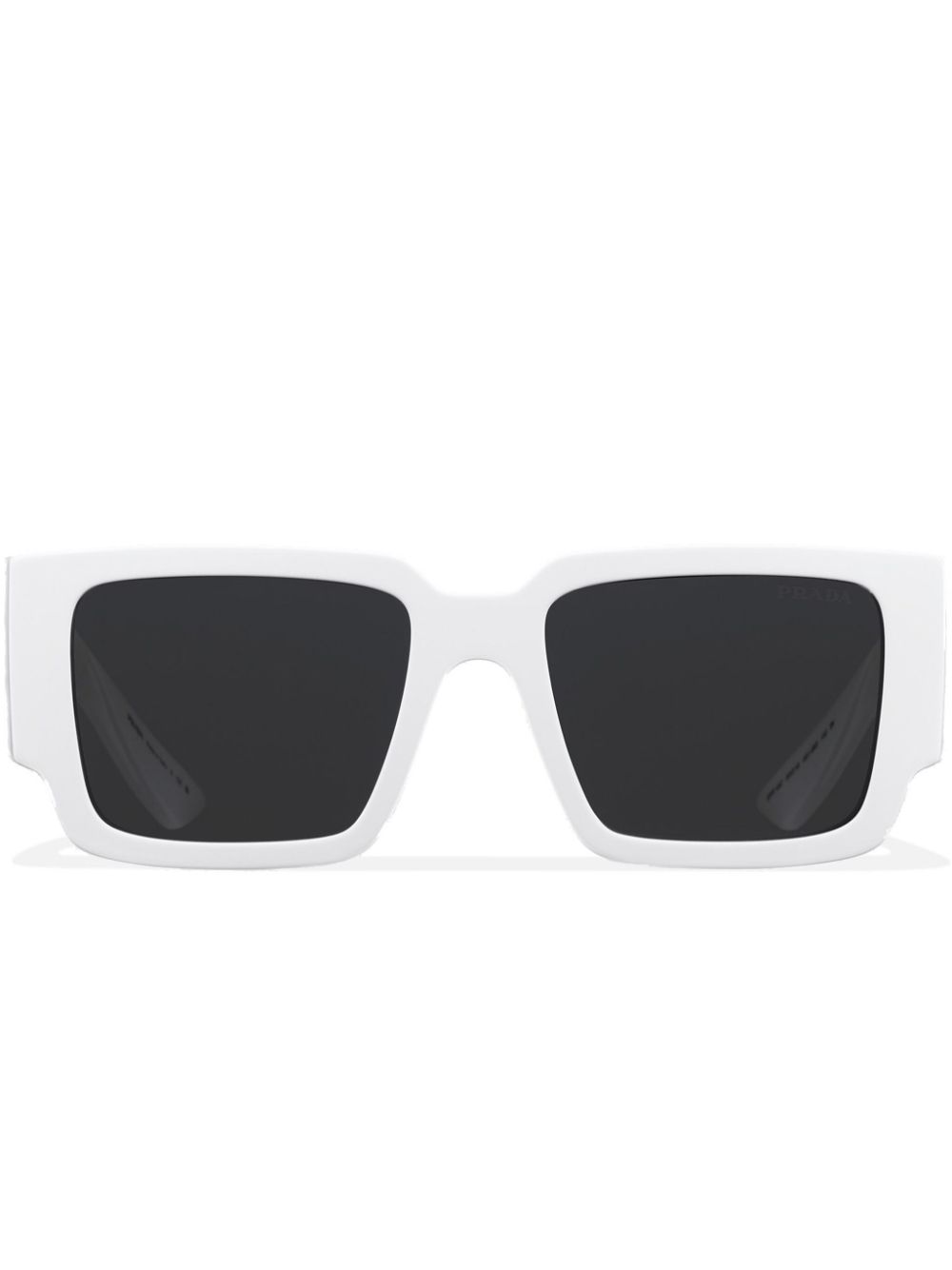 Prada Eyewear logo-lettering square-frame sunglasses - White von Prada Eyewear