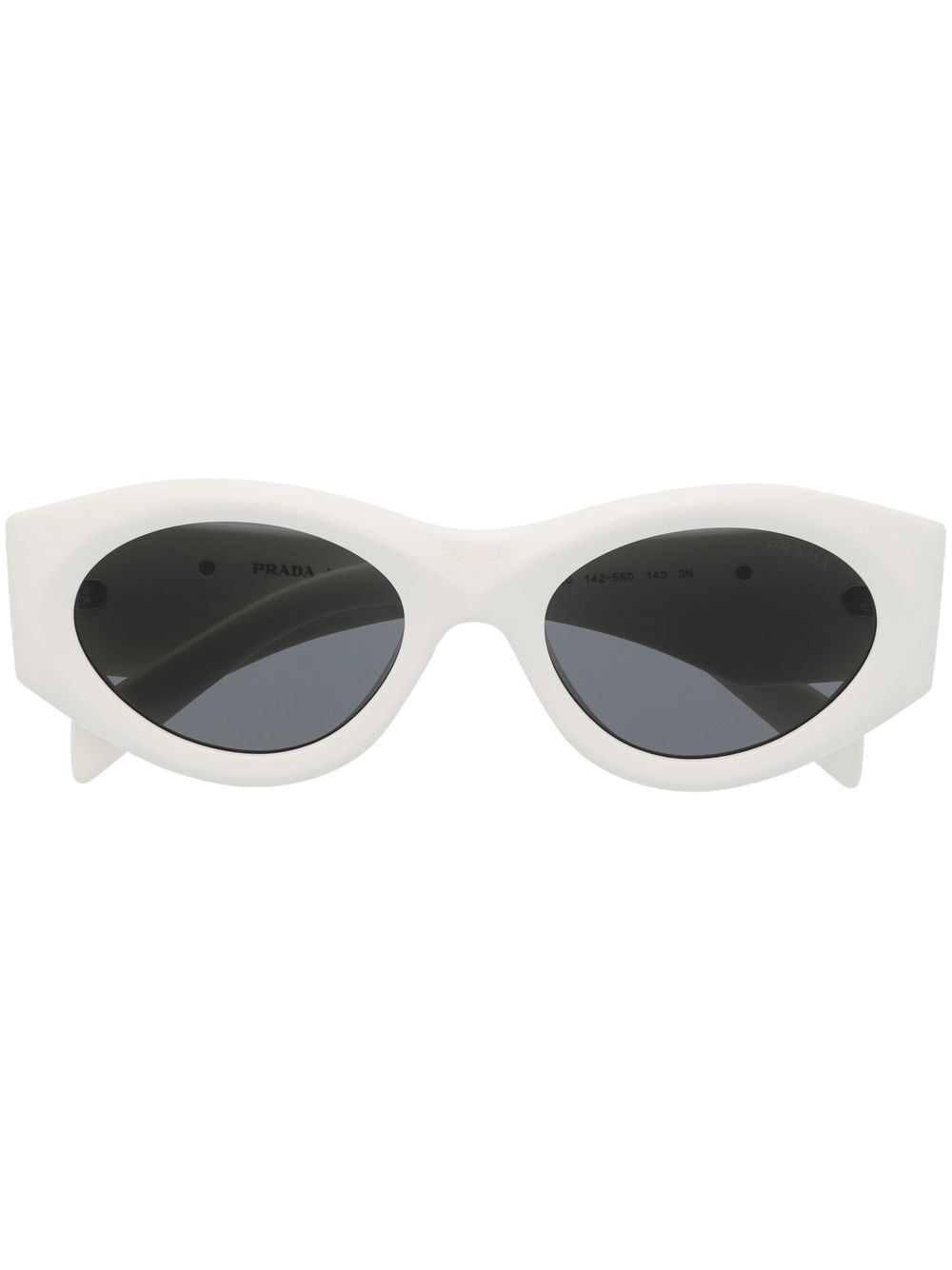 Prada Eyewear logo-plaque sunglasses - White von Prada Eyewear