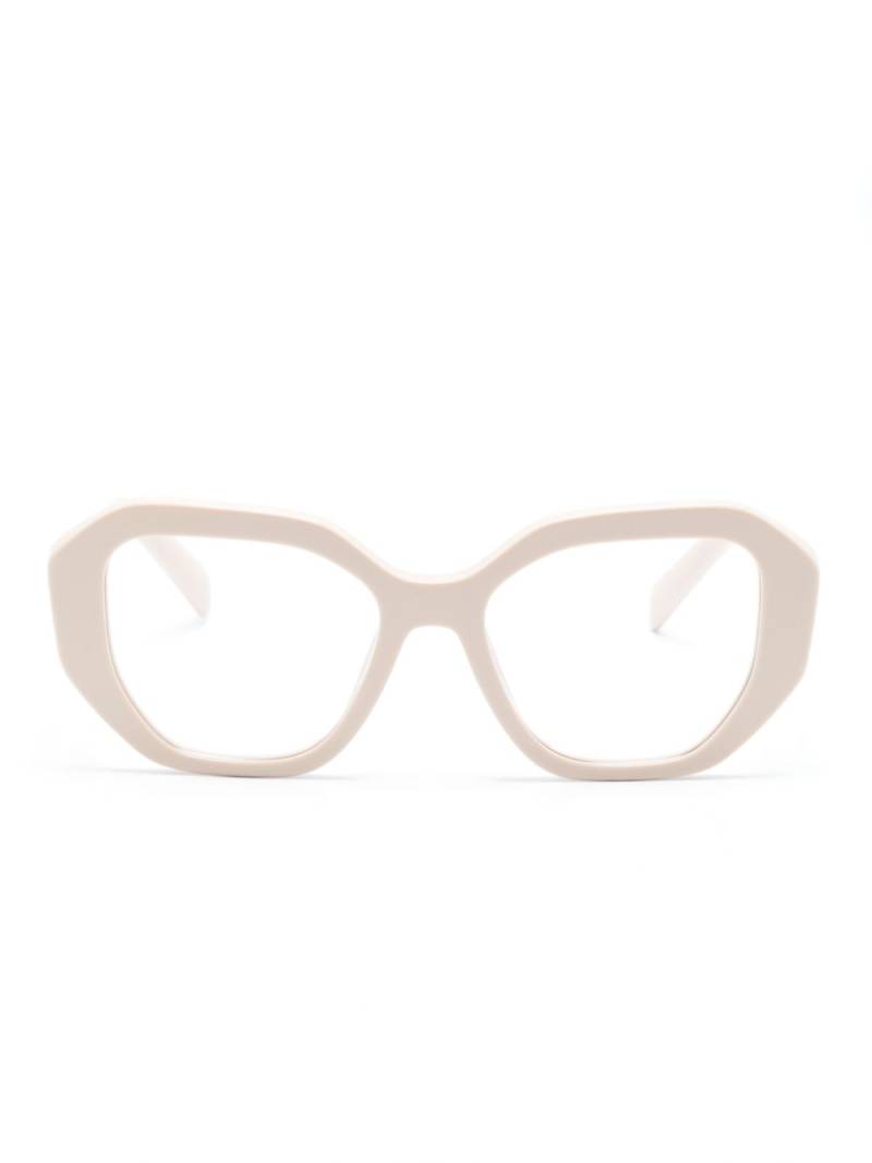 Prada Eyewear logo-print cat-eye glasses - Neutrals von Prada Eyewear