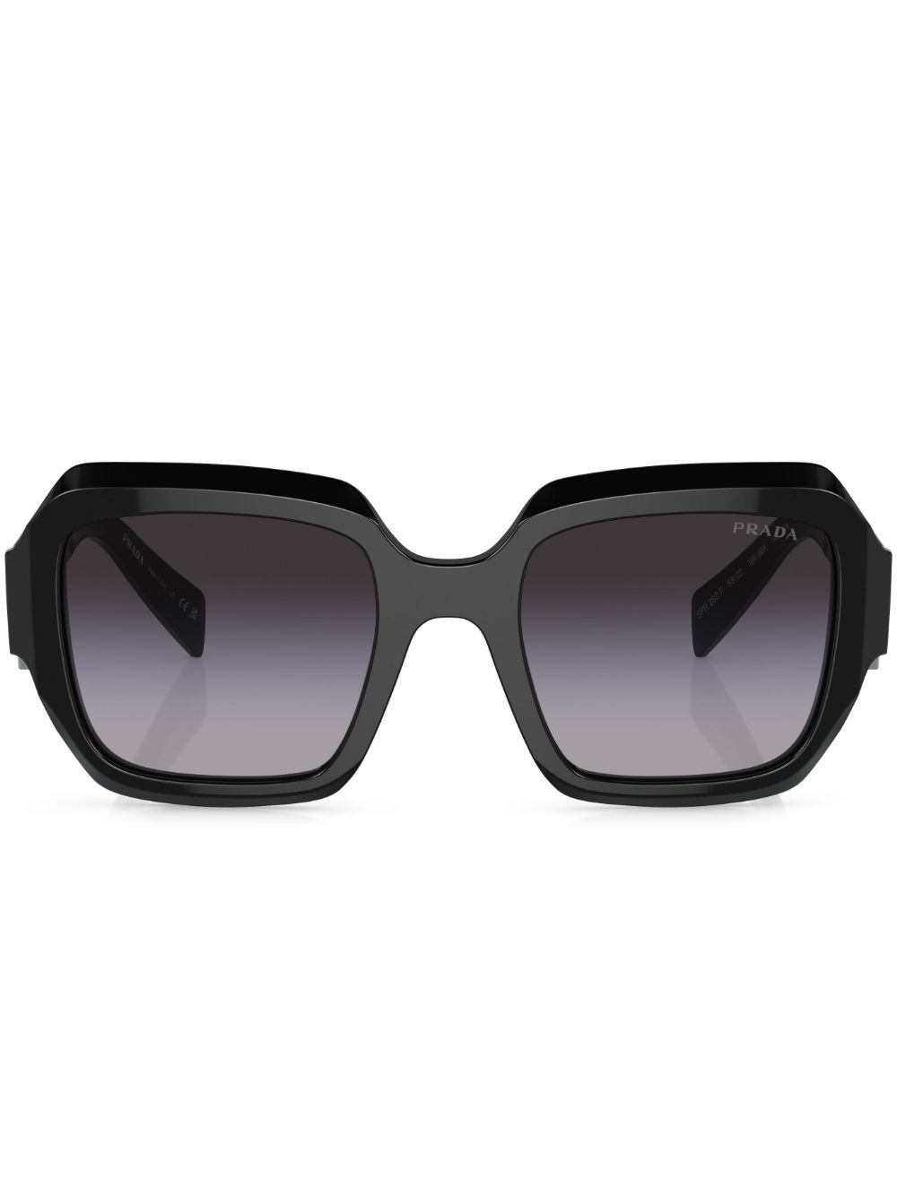 Prada Eyewear logo-print oversize-frame sunglasses - Black von Prada Eyewear