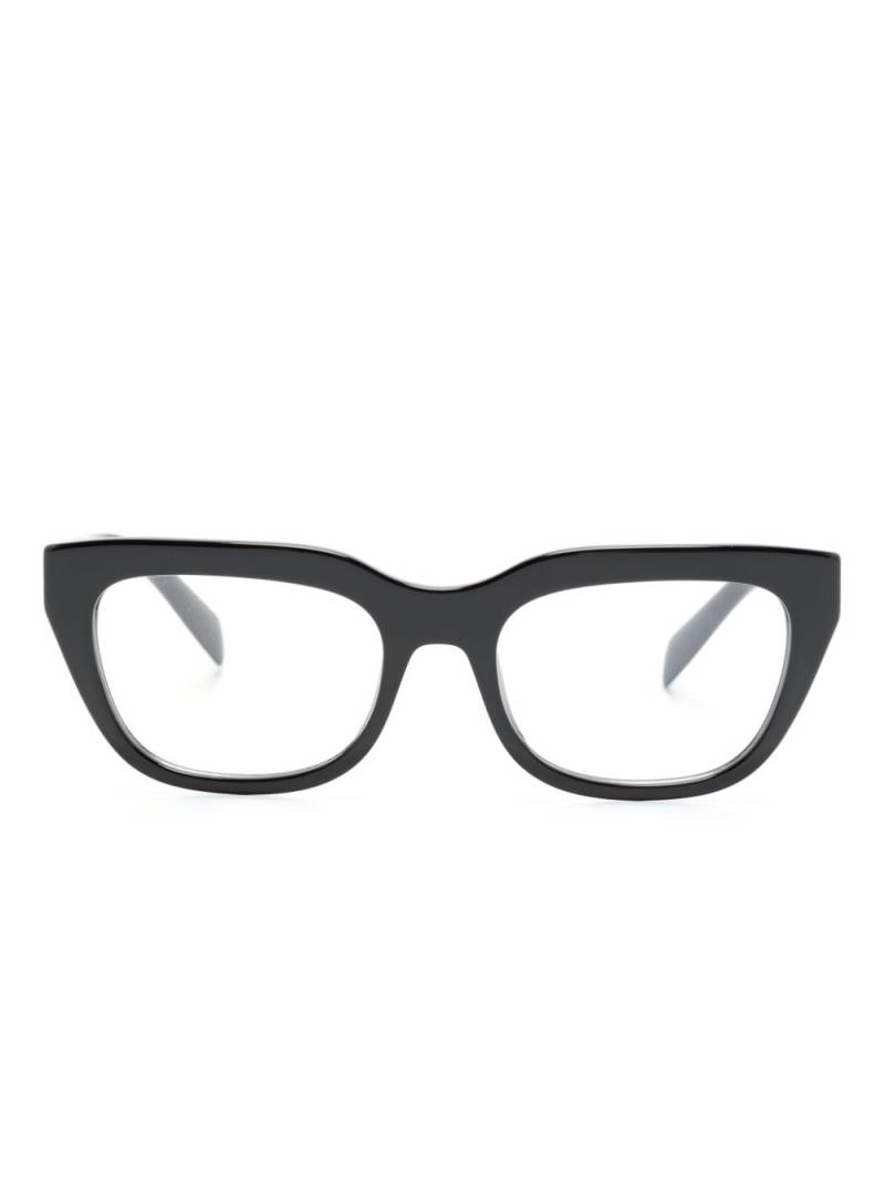 Prada Eyewear logo-print square-frame glasses - Black von Prada Eyewear