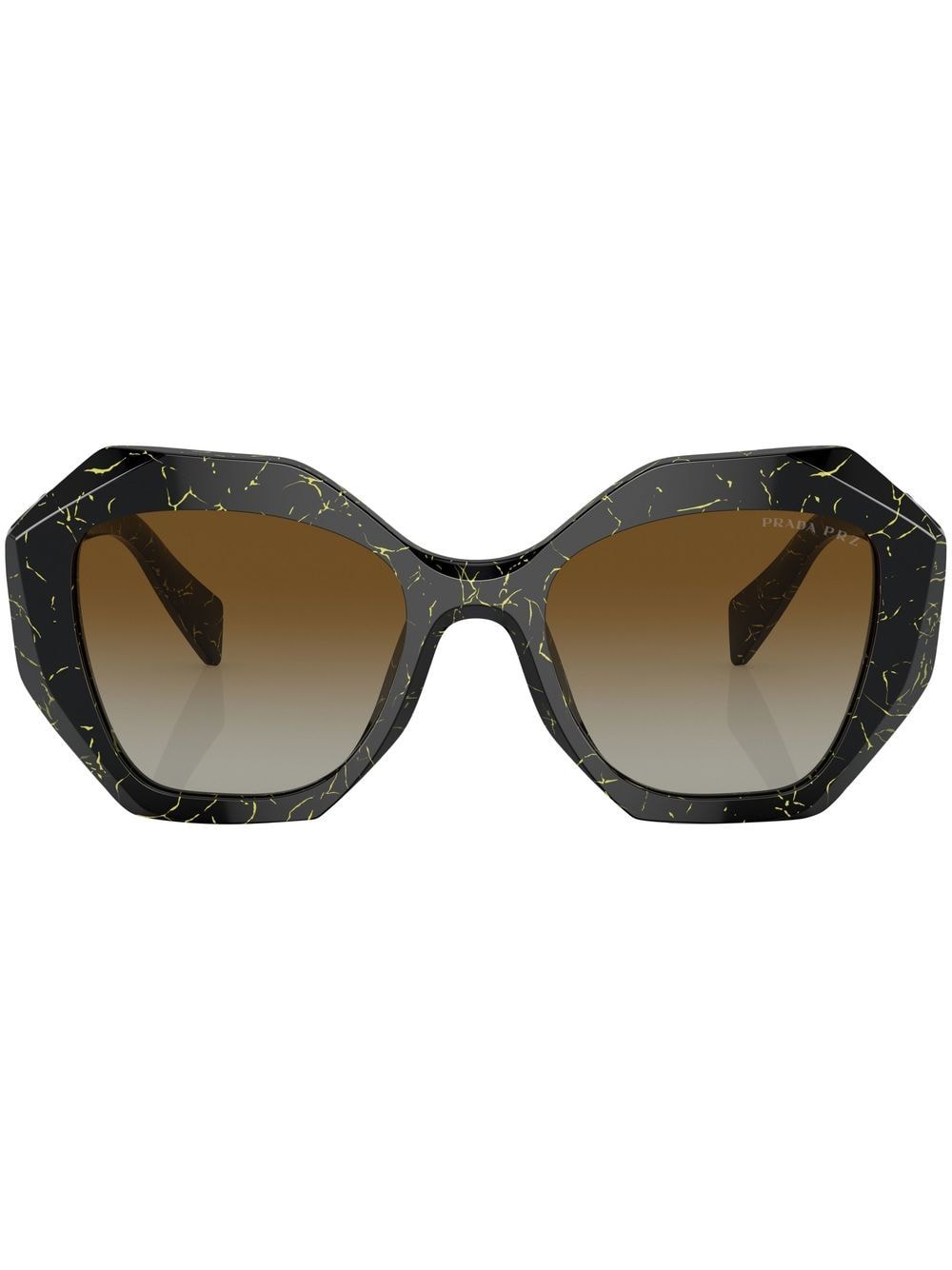 Prada Eyewear marble-print logo sunglasses - Black von Prada Eyewear