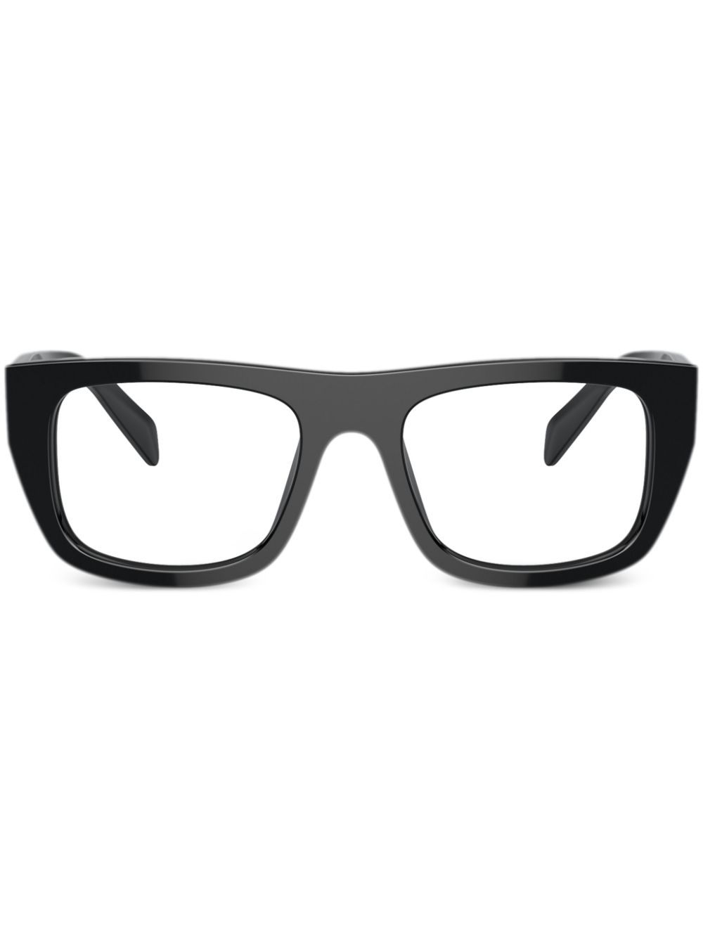 Prada Eyewear matte rectangle-frame glasses - Black von Prada Eyewear