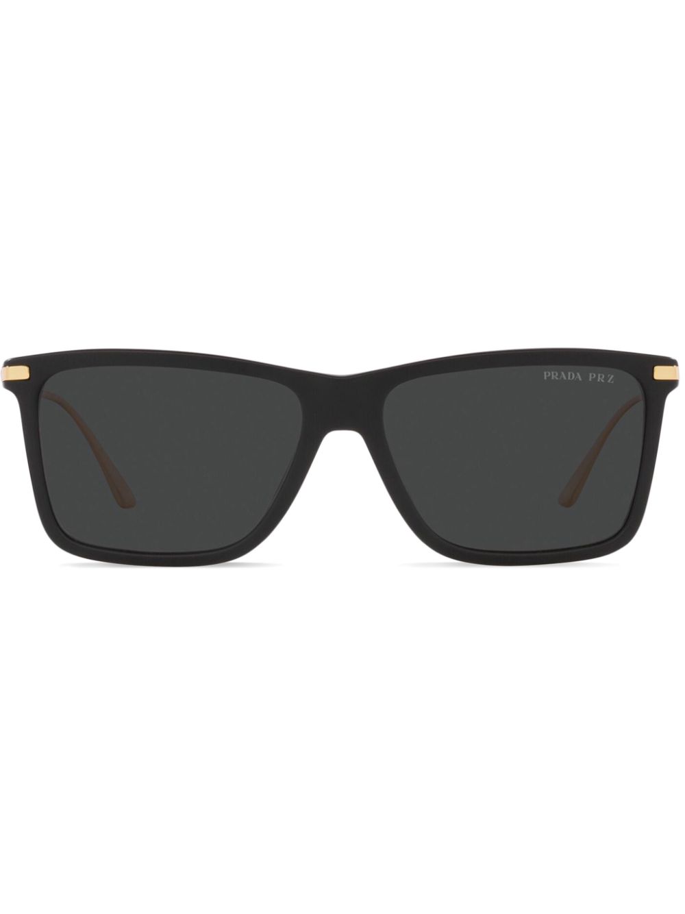 Prada Eyewear matte square sunglasses - Gold von Prada Eyewear