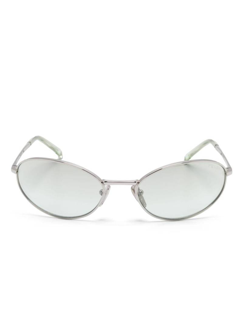 Prada Eyewear oval-frame sunglasses - Silver von Prada Eyewear