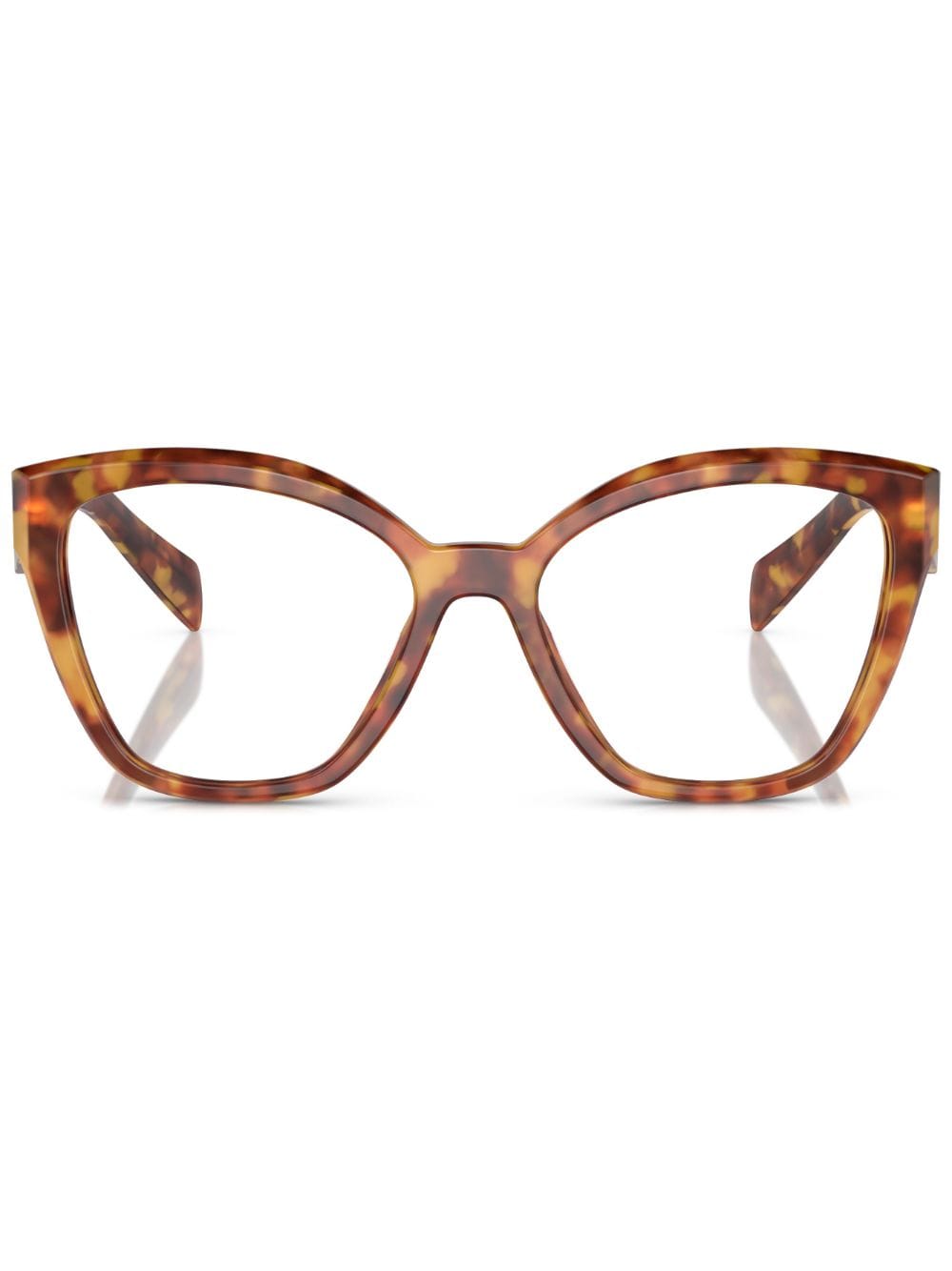 Prada Eyewear oversize frame glasses - Brown von Prada Eyewear