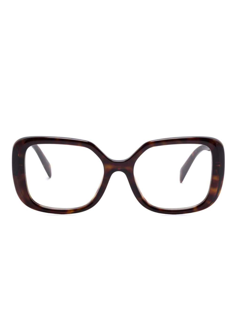 Prada Eyewear oversize-frame glasses - Brown von Prada Eyewear