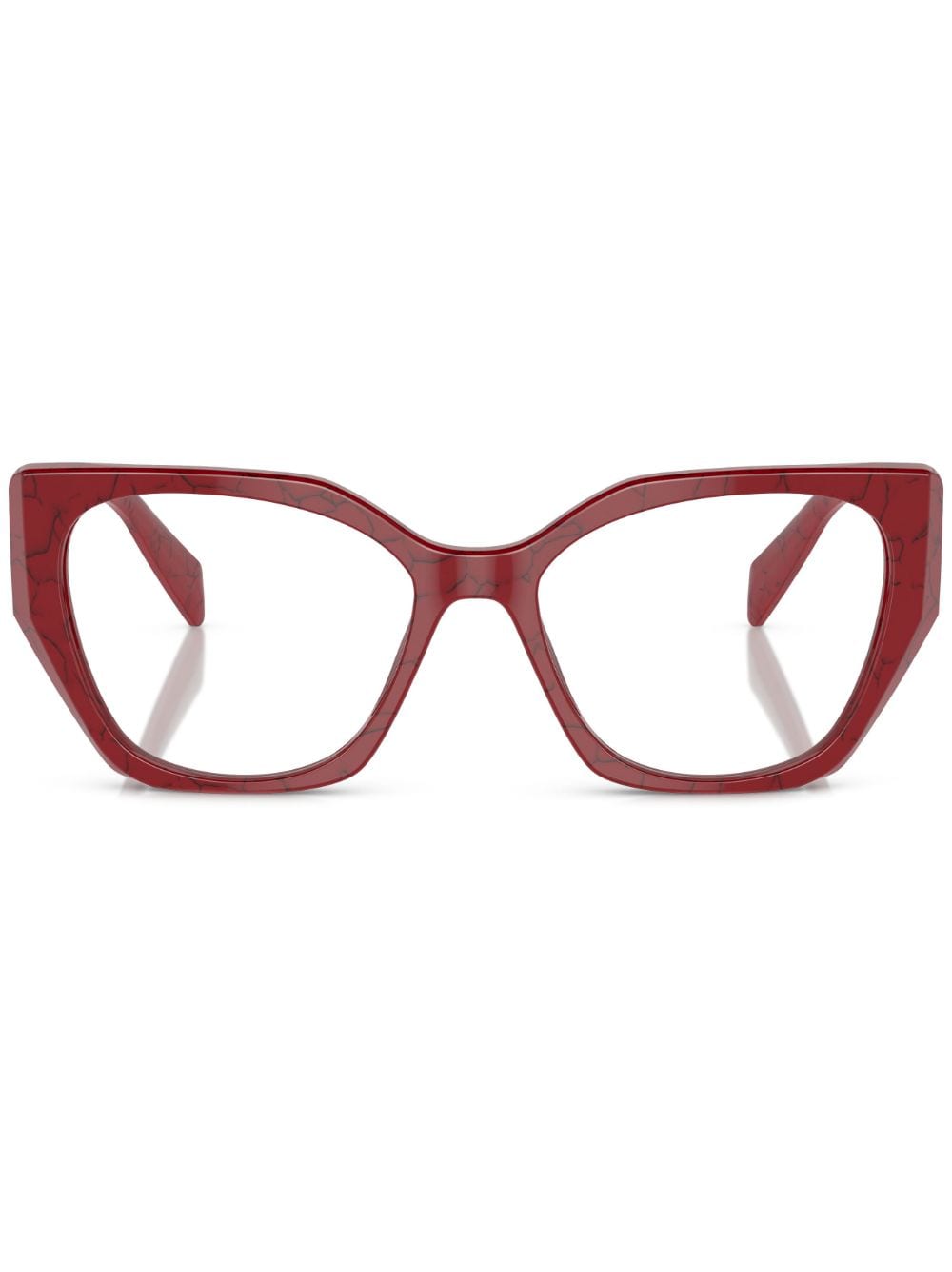 Prada Eyewear oversize-frame glasses - Red von Prada Eyewear