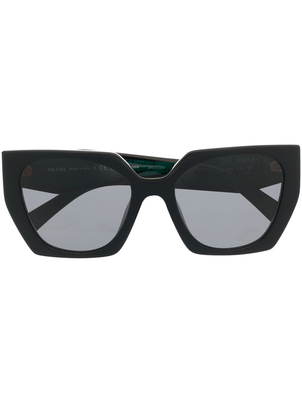 Prada Eyewear oversized geometric-frame sunglasses - Black von Prada Eyewear