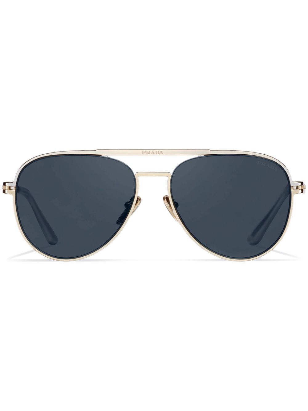 Prada Eyewear pilot-frame tinted sunglasses - Gold von Prada Eyewear