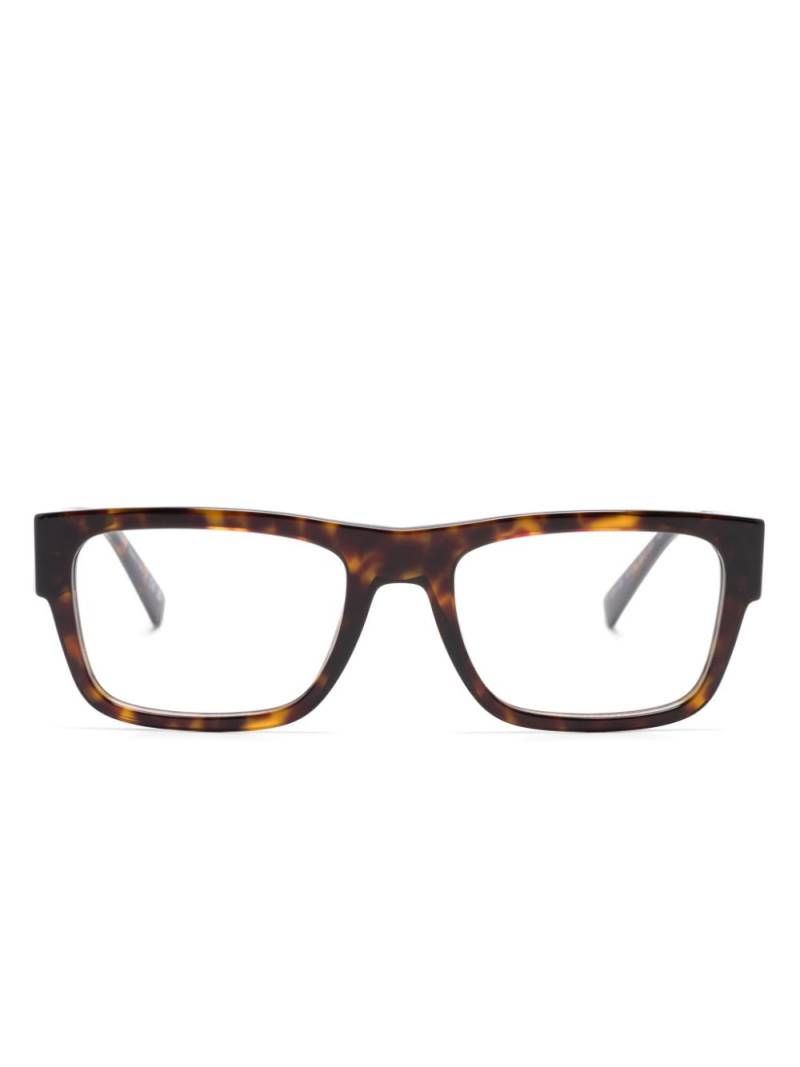 Prada Eyewear rectangle-frame glasses - Brown von Prada Eyewear