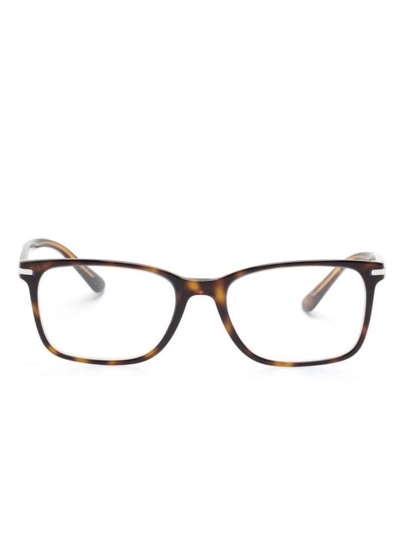 Prada Eyewear rectangle-frame glasses - Brown von Prada Eyewear