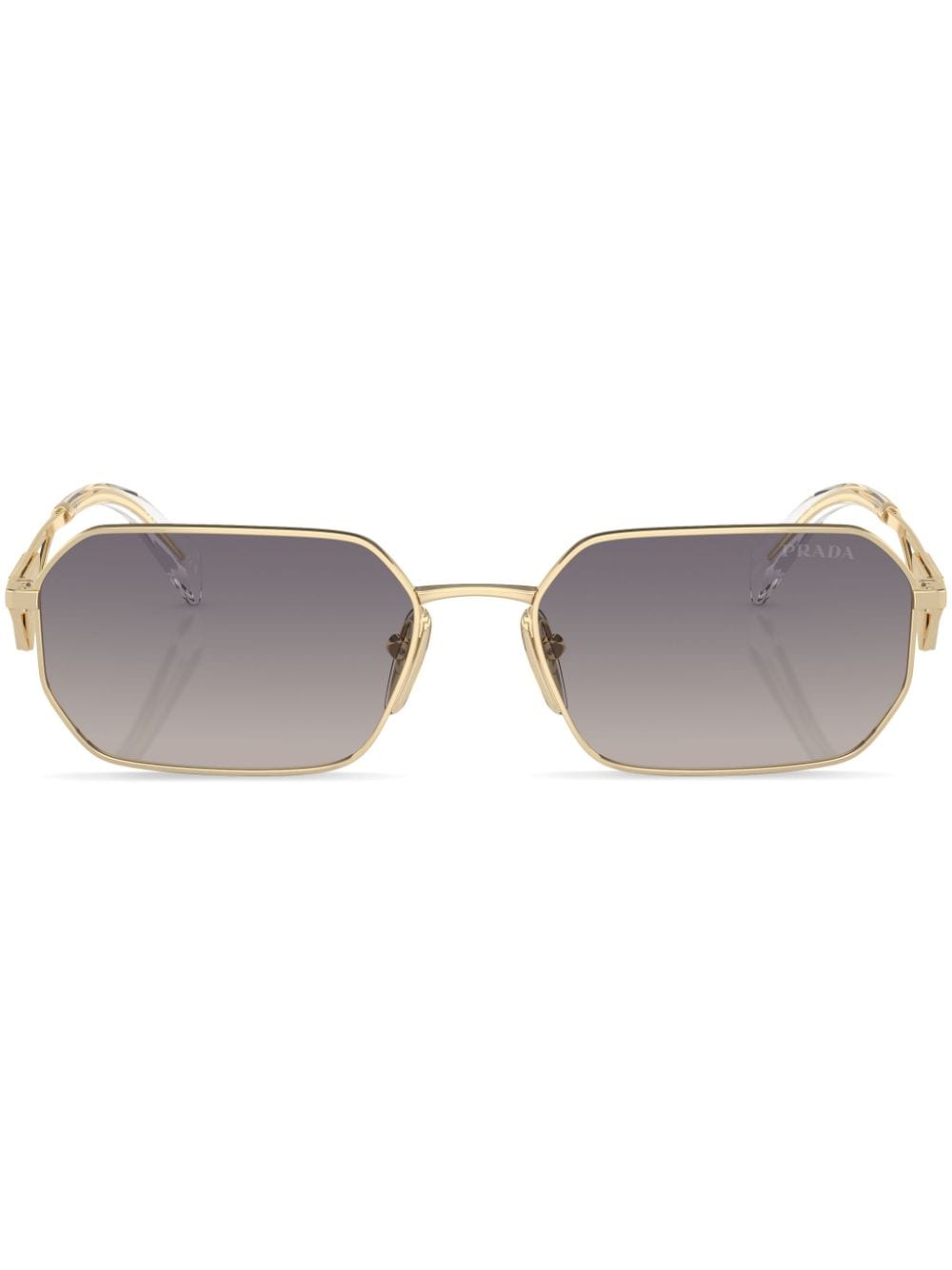 Prada Eyewear rectangle-frame sunglasses - Gold von Prada Eyewear