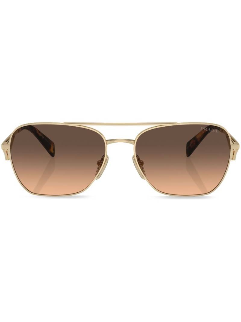 Prada Eyewear rectangle-frame sunglasses - Gold von Prada Eyewear