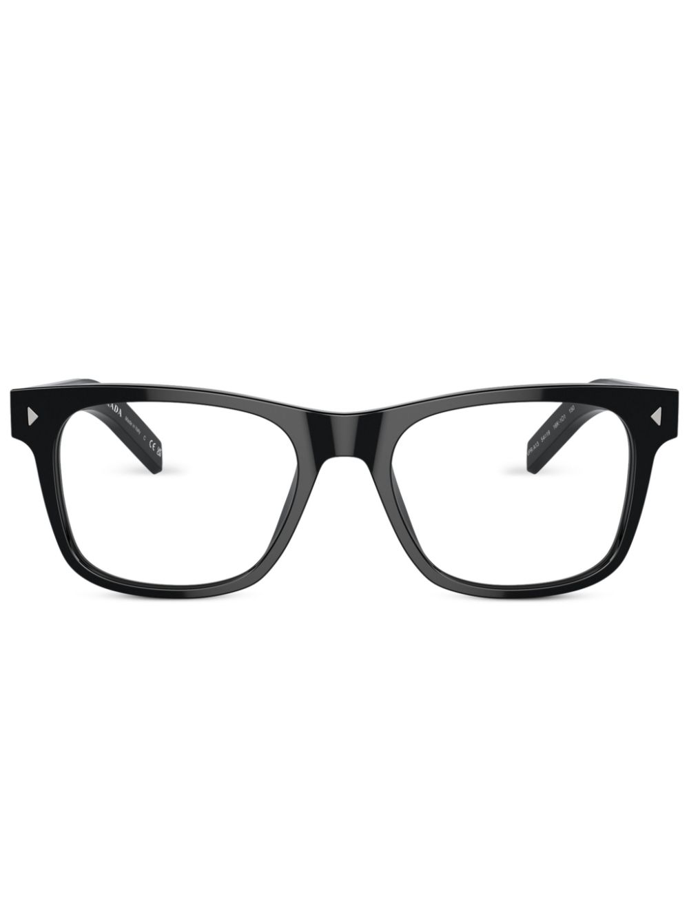 Prada Eyewear rivet-detail square-frame glasses - Black von Prada Eyewear