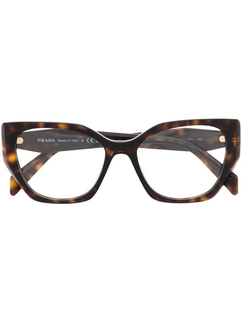 Prada Eyewear round-frame glasses - Brown von Prada Eyewear