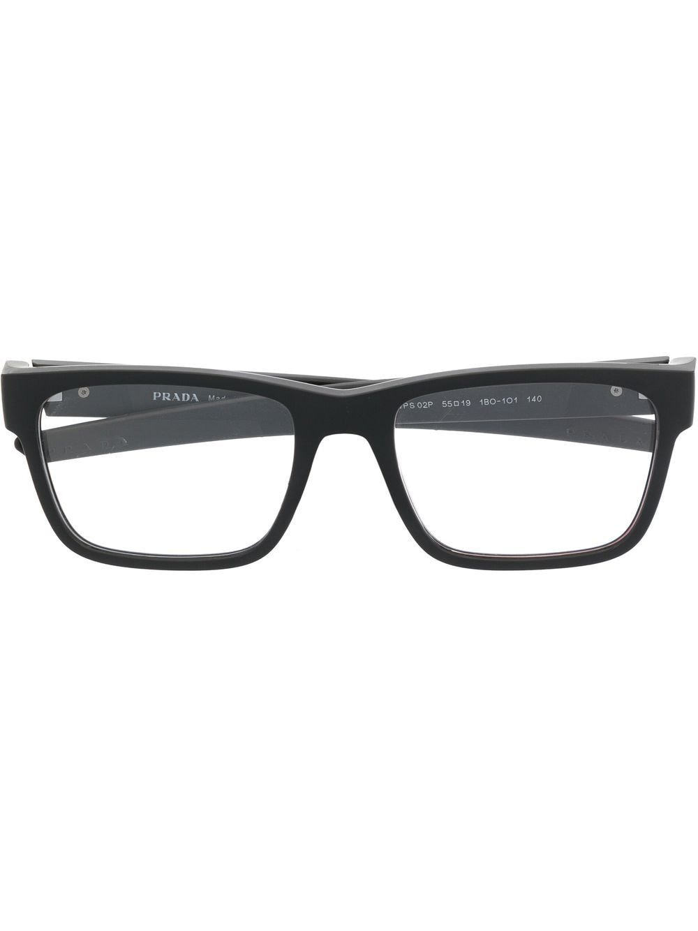 Prada Eyewear square-frame glasses - Black von Prada Eyewear