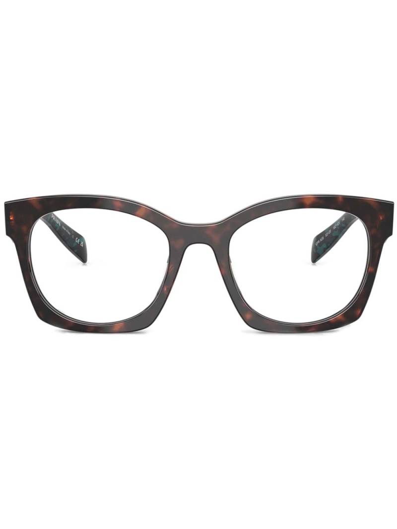 Prada Eyewear square-frame glasses - Brown von Prada Eyewear