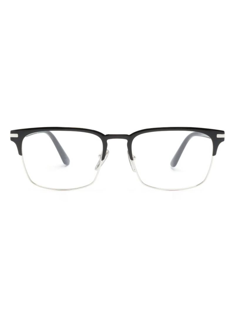 Prada Eyewear square-frame logo-embellished glasses - Black von Prada Eyewear