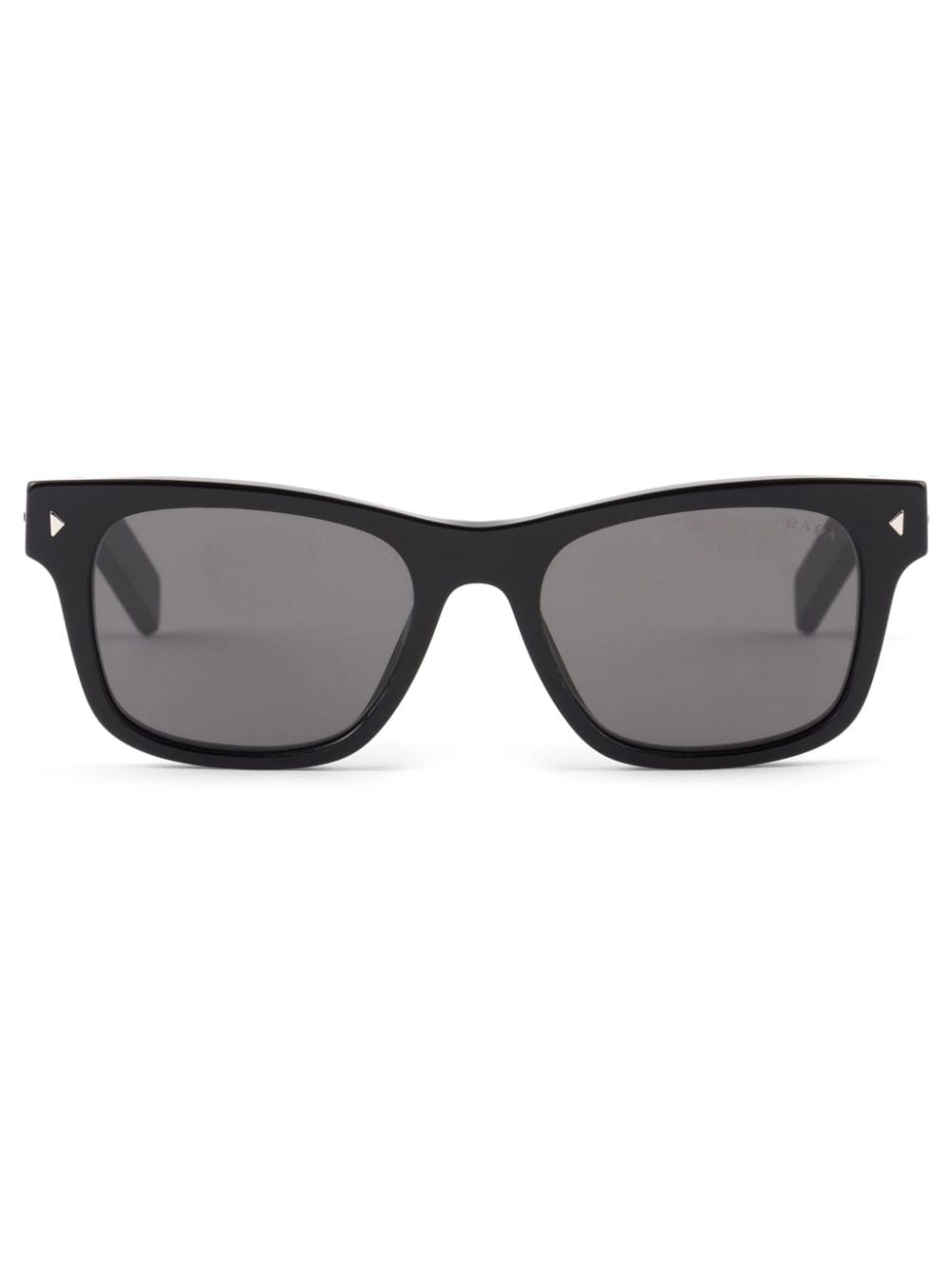 Prada Eyewear striped metal detail rectangle-frame sunglasses - Black von Prada Eyewear