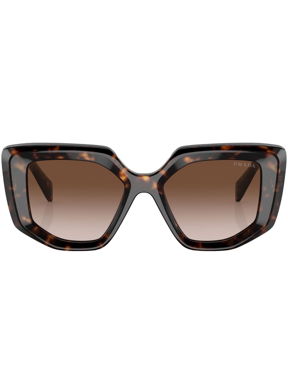 Prada Eyewear tortoiseshell-effect logo-detail sunglasses - Green von Prada Eyewear