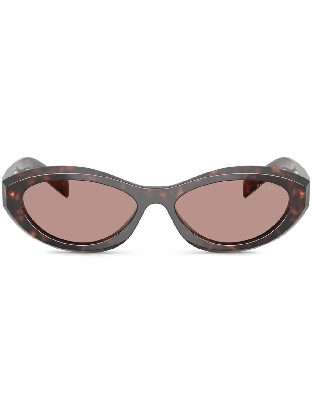 Prada Eyewear tortoiseshell-effect oval sunglasses - Brown von Prada Eyewear