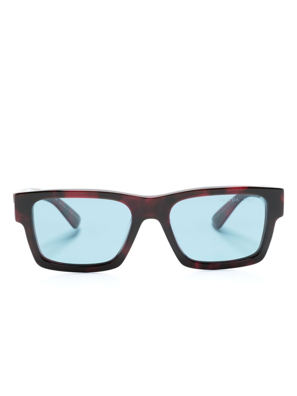 Prada Eyewear tortoiseshell-effect rectangle-frame sunglasses - Red von Prada Eyewear