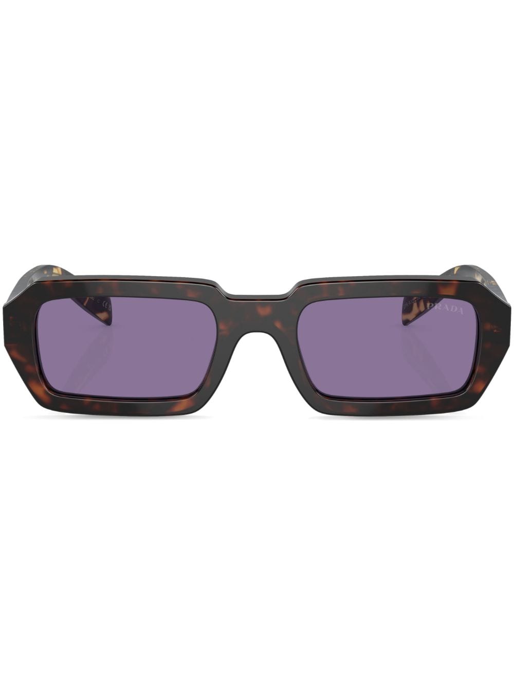 Prada Eyewear tortoiseshell-effect rectangular sunglasses - Green von Prada Eyewear