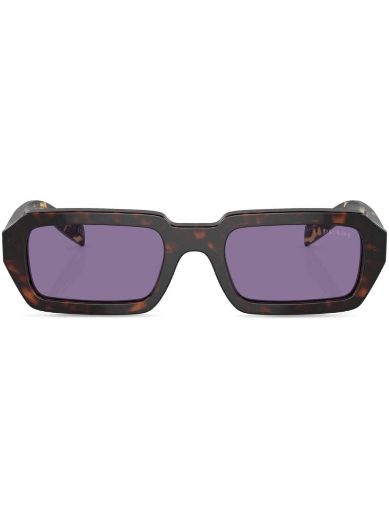 Prada Eyewear tortoiseshell-effect rectangular sunglasses - Green von Prada Eyewear