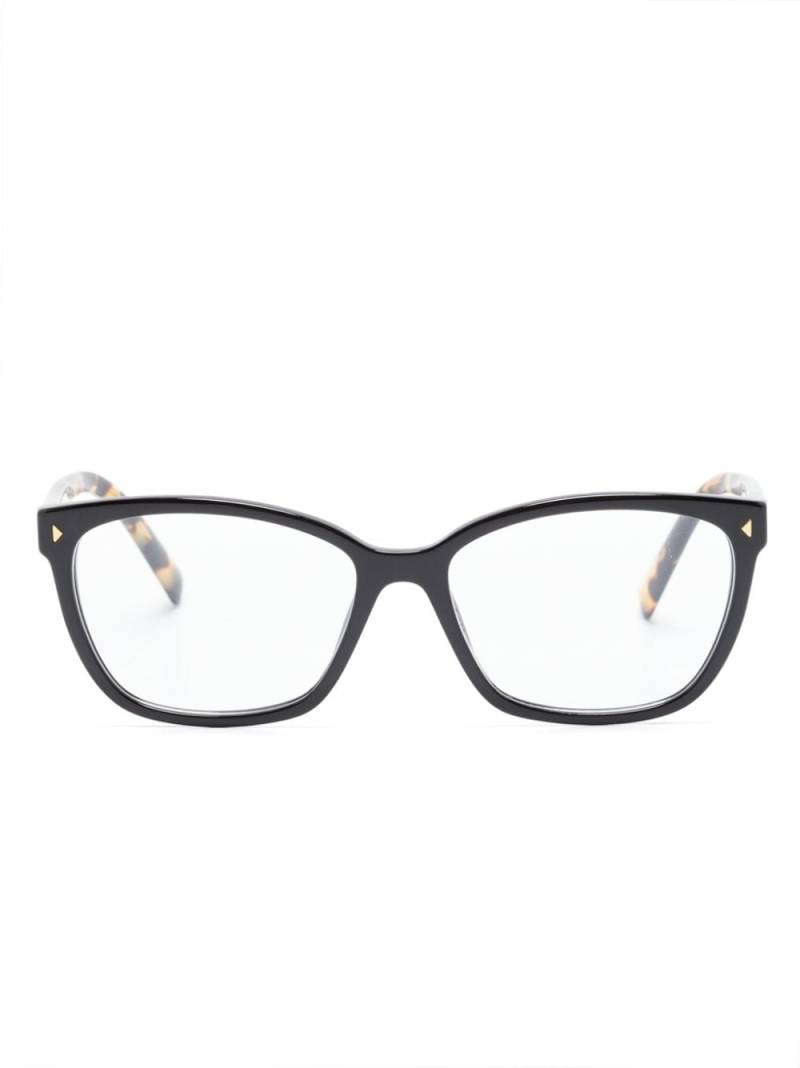 Prada Eyewear tortoiseshell-effect square-frame glasses - Black von Prada Eyewear