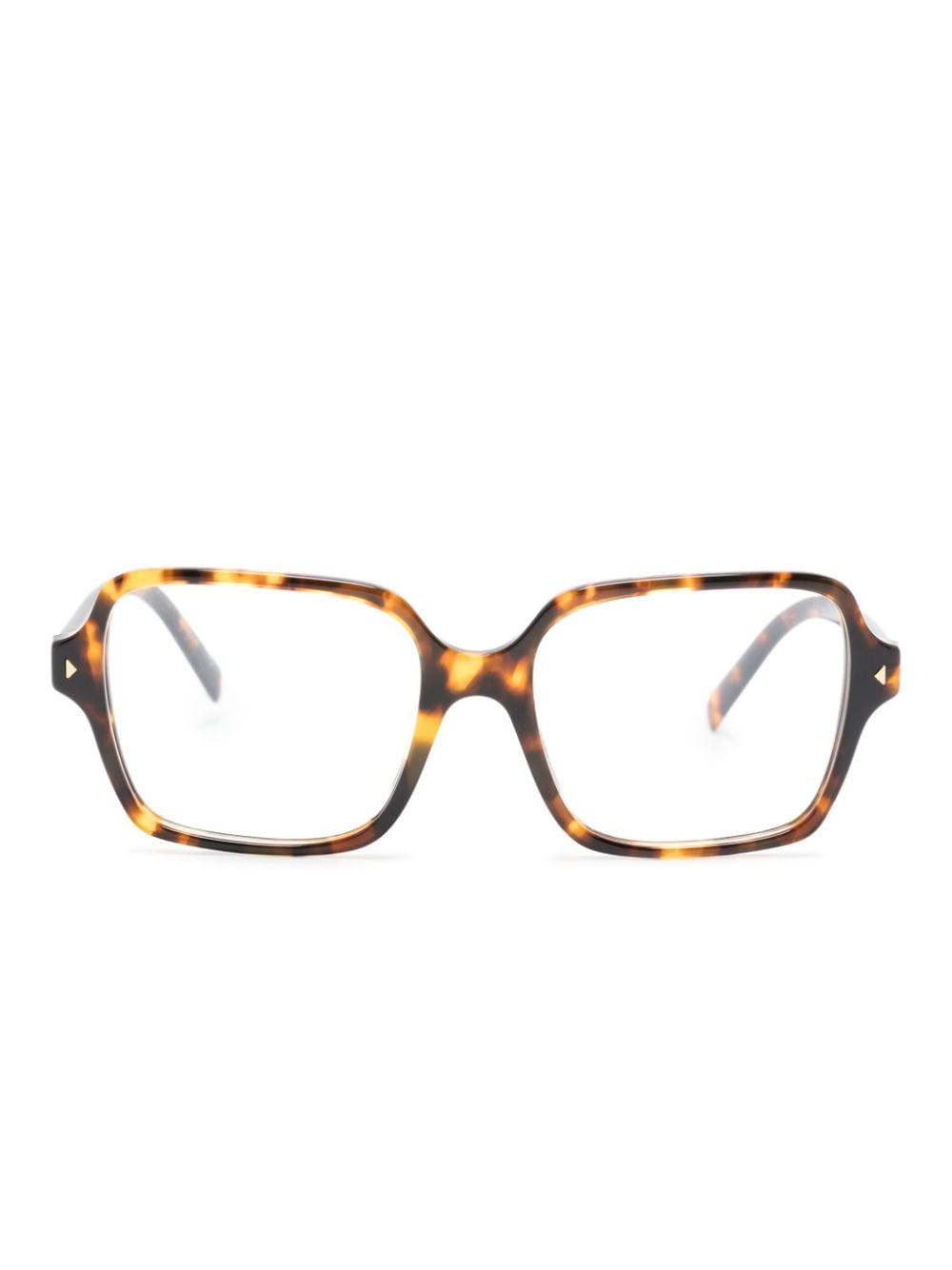 Prada Eyewear tortoiseshell-effect square-frame glasses - Brown von Prada Eyewear