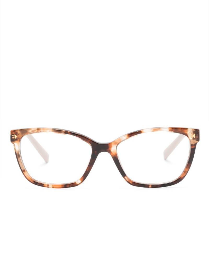 Prada Eyewear tortoiseshell-effect square-frame glasses - Brown von Prada Eyewear